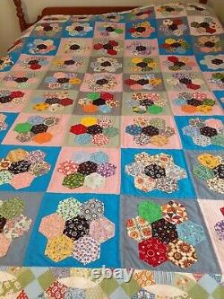 Aplliqued And Hand-Quilted Grandmothers Flower Garden