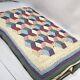 Arch Quilt Tumbling Blocks 1980's Cotton Patchwork 86 X 70 Beautiful