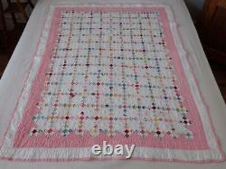 Authentic Vintage Baby Crib QUILT dated 1931 Postage Stamp 5/8pcs