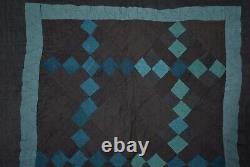 Authentic Vintage Holmes County, OH Amish 40's 9-Patch Antique Crib Quilt