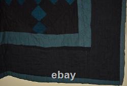 Authentic Vintage Holmes County, OH Amish 40's 9-Patch Antique Crib Quilt