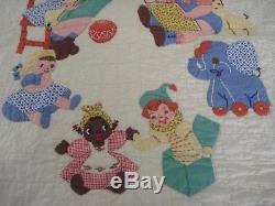 Awesome Vintage Handmade Baby Crib Quilt