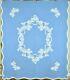 Beautiful Vintage 40's Blue & White Wedgewood Applique Antique Quilt