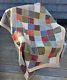 Beautiful Cotton And Wool Vintage Handmade Quilt 58 X 56 Movie Prop