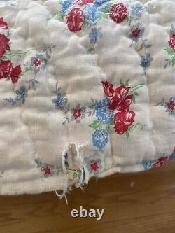 Beautiful Farmhouse Primitive Shabby Chic handmade antique vintage quilt
