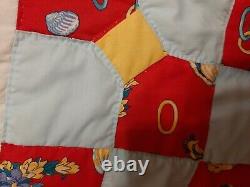 Beautiful Hand Made Vintage Boe Tie Country Farmhouse Quilt 82 X 65 Estate
