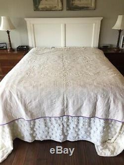 Beautiful Vintage Eight Point Star Hand Made Quilt 70 X 86 5 Star Free Shipping
