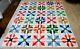 Beautiful Vintage Hand Stitched Quilt With A Tulip Kaleidoscope Design 105 X 85