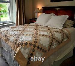 Beautiful Vintage Handmade Quilt Harvest Fall Colors Full Excellant Condition