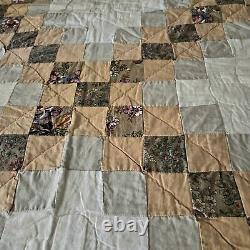 Beautiful Vintage Handmade Quilt Harvest Fall Colors Full Excellant Condition