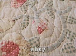 Beautiful Vintage Patchwork Appliques Quilt Full Size