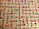 Beautiful Vintage Quilt Four-square Diamonds Completely Hand Made