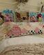 Body Pillow Cover 20x54 Vintage Quilt Lace Bird Embroidery Linen Ruffles Tmyers