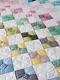 Colorful Vintage Bow Tie Quilt Handmade C1930s-1940s Amazing Quilting