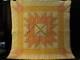Cute Vintage Handmade Baby Quilt 4 Maple Leaf Block Pattern, 27 X 28