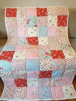 Cath Kidston Quilt VINTAGE STYLE PATCHWORK QUILT BED SOFA BLANKET THROW HANDMADE