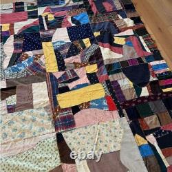 Crazy Quilt Handmade Vintage Patchwork