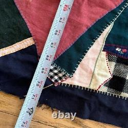 Crazy Quilt Handmade Vintage Patchwork