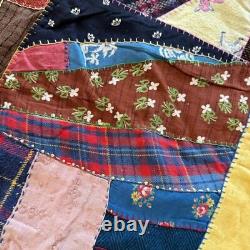 Crazy Quilt Handmade Vintage Patchwork