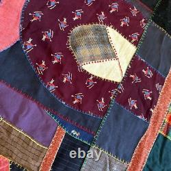 Crazy Quilt Handmade Vintage Patchwork