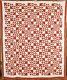 Dazzling Vintage 1870's Red & White Lady Of The Lakes Ocean Waves Antique Quilt