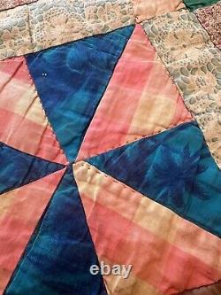 Early American Handmade All Hands Around Quilt Vintage