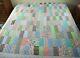 Flaw Vintage Novelty Print Colorful Scrappy Patchwork Quilt 77 X 75 Handmade