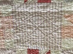 FOLKSY 1940's BLOCKS & PINWHEELS Patchwork Quilt SHIRT Fabrics