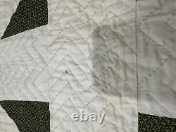 Feathered Star Antique Summer Quilt Coverlet 88x88 Great Colors