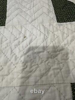 Feathered Star Antique Summer Quilt Coverlet 88x88 Great Colors