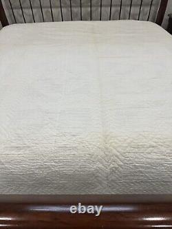 Feathered Star Antique Summer Quilt Coverlet 88x88 Great Colors