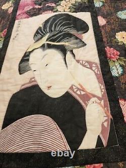 Geisha Girls Handmade Quilt / 2009 / Tapestry / Hand Quilted, flawless and rare
