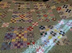 Gorgeous Homemade Antique Advanced 9 Block Quilt