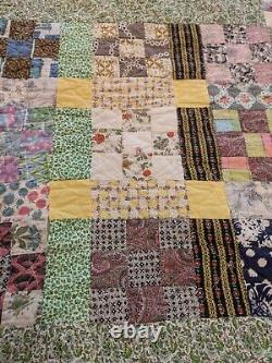 Gorgeous Homemade Antique Advanced 9 Block Quilt