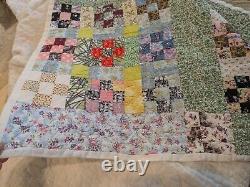 Gorgeous Homemade Antique Advanced 9 Block Quilt