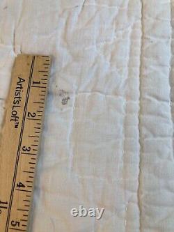 Gorgeous Vintage Hand Top Stitched 65 X 82 Patchwork Quilt Twin Sized