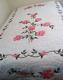 Gorgeoushandmade Pink Roses Appliqued Quilt 90x76hand Quiltednicely Made