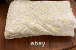 Hand Stitched Cathedral Window Size Quilt Vintage 90 x 80