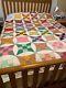 Hand Stitched Improved Nine (9) Patch Cotton Quilt Full Size 84 X 75