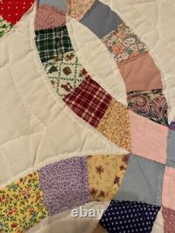 Hand stitched hand made quilt vintage