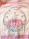 Handmade 1930s Applique & Patchwork Quilt W Pink Water Lilies Flowers & Note