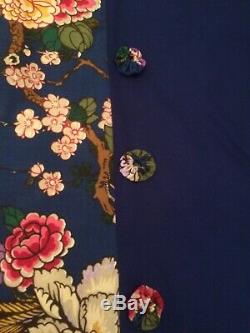 Handmade Eiderdown Style Quilted Throw Vintage Liberty Fabric Suffolk Puff Birds