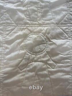 Handmade Farmer/Boy Vintage/estate quilt 74 X 84