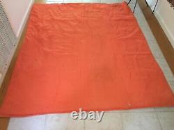 Handmade PATCHWORK Quilt BLANKET BEDSPREAD orange hawaiian vintage fabric 64x74