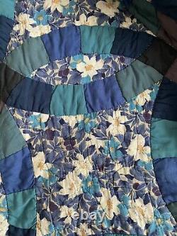 Handmade Patchwork Quilt Bedspread Super King Vintage Heirloom Country 275 X 275