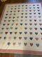 Handmade Quilt Heart Pattern 80x94 White Backing Vintage