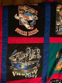Handmade Quilt of vintage Harley Davidson and Sturgis t-shirts