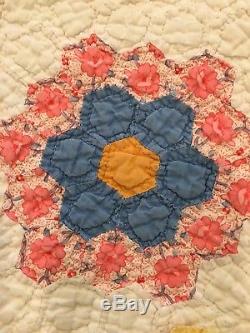 Handmade Stunning Vintage Quilt 81x58