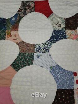 Handmade VTG Patch Work Scrap Quilt Queen Bed Size VARIETY of Patterns CLEAN