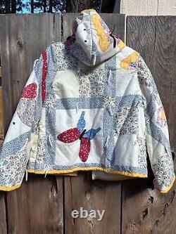 Handmade Vintage Butterfly Quilt Jacket